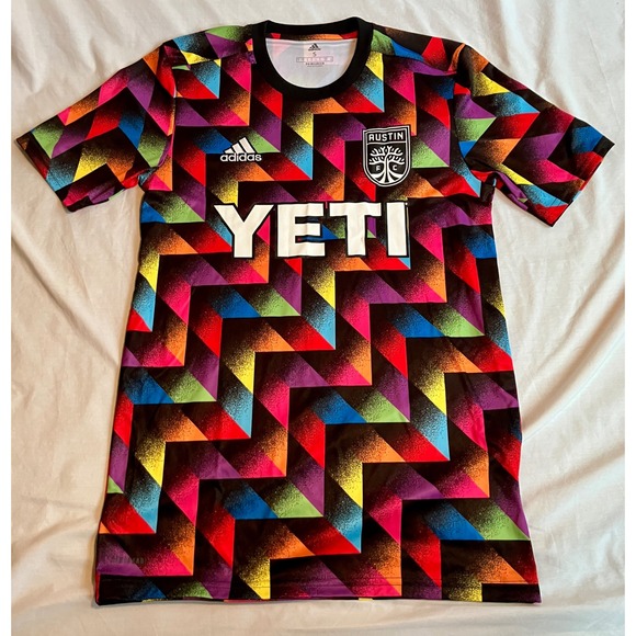 Adidas Austin FC Yeti Pride Jersey Small Primegreen MLS Soccer T-Shirt NWT - Picture 1 of 8